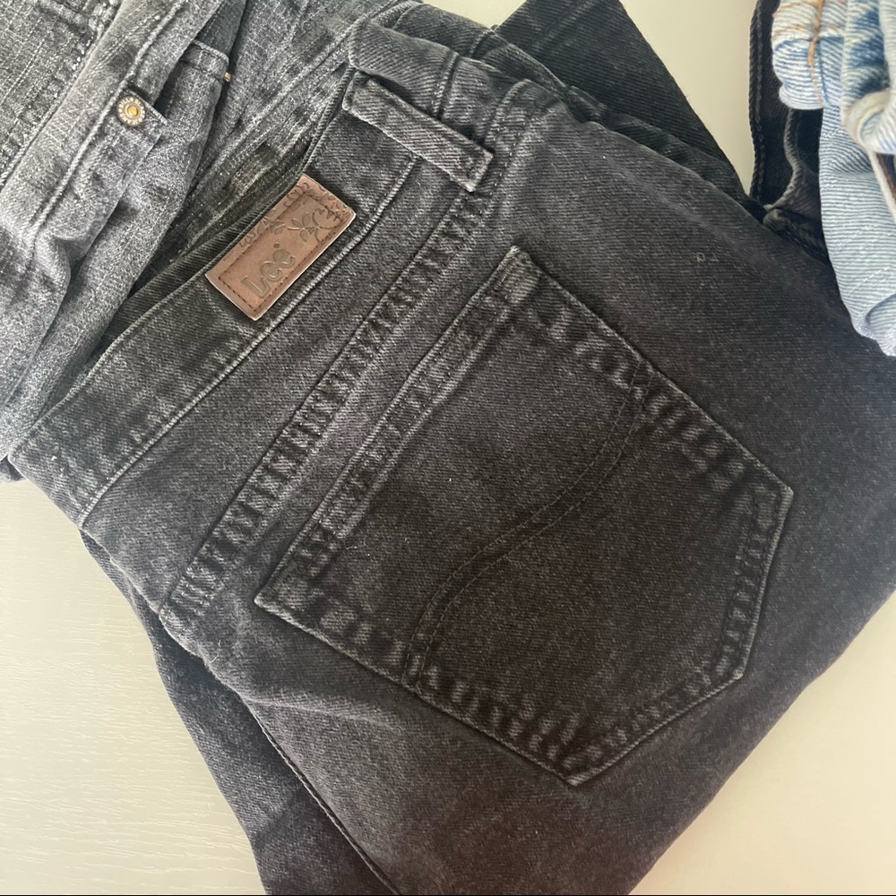 Black Lee Regular Fit Denim Size 12 Short